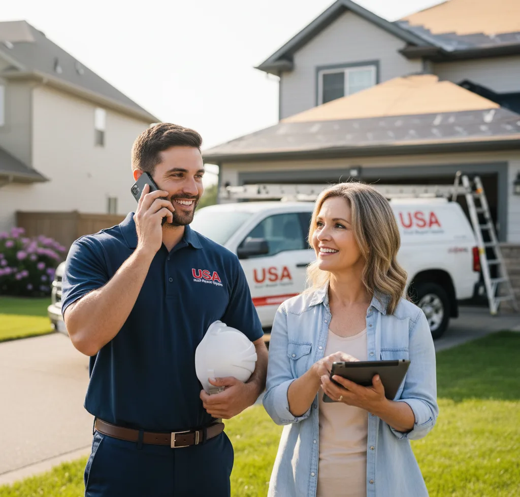 USA Roof Repair Experts customer support in Everson